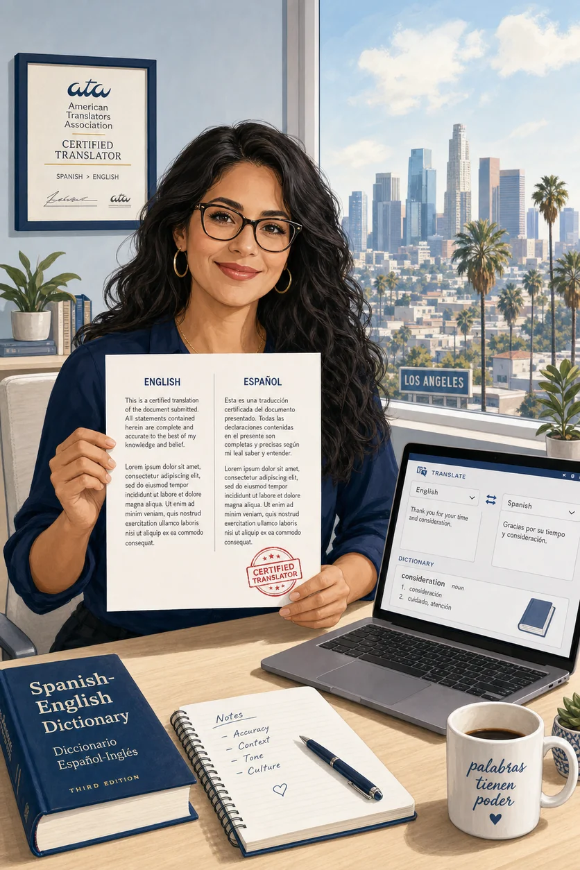 Document translation service illustration